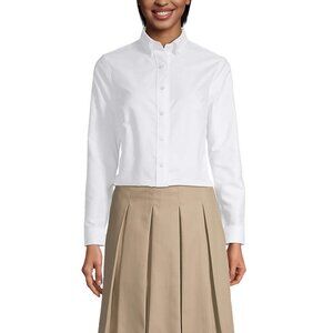 Lands' End Women's Adaptive Long Sleeve Oxford Dress Shirt, NWT